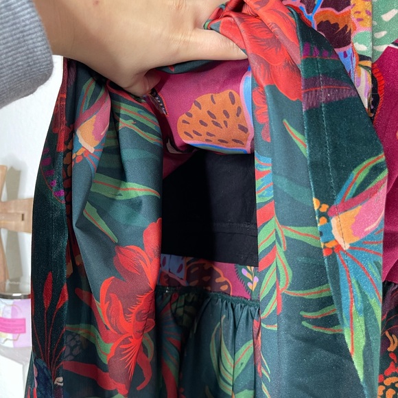 FARM RIO Anthropologie Floral Boho Midi Skirt - Picture 3 of 7